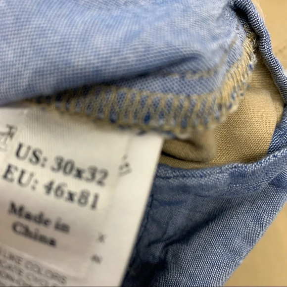 Penguin  Khaki Pants 30/32 measures  30/31  Tan Straight Chinos Business Casual - Picture 8 of 11